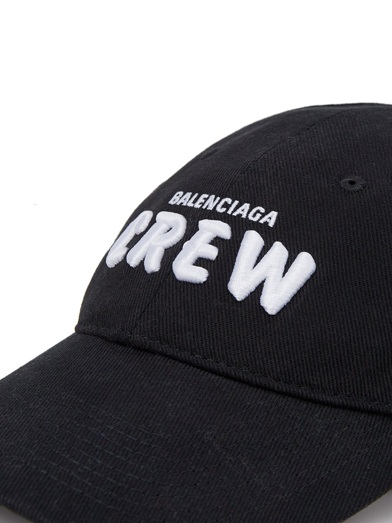 Balenciaga Black Baseball 'Crew' Cap