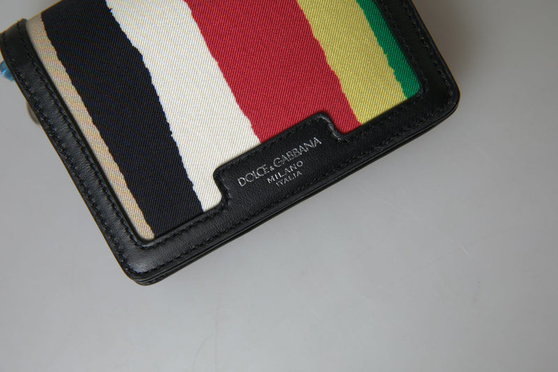 Multicolor Leather Shoulder Strap Card Holder Wallet