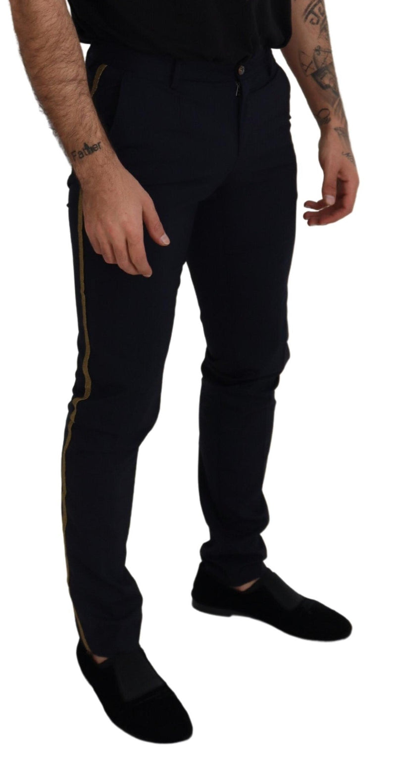 Black Wool Slim Formal Pants